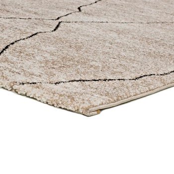 Alfombras 100% Polipropileno HEAT-SET Frisè Alfombra geométrica irregular beige 120x170